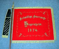 R&uuml;ckansicht der Gr&uuml;ndungsfahne aus dem Jahr 1874